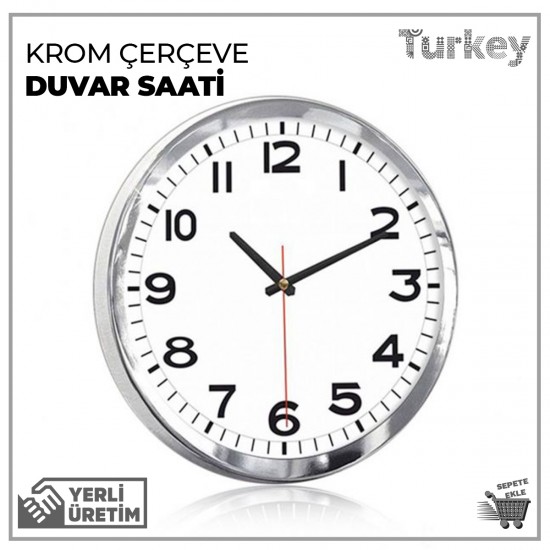 Metal Çerçeveli Duvar Saati